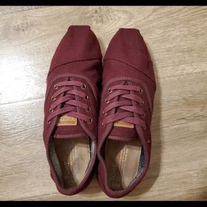 Toms Burgundy Cordone lace-ups